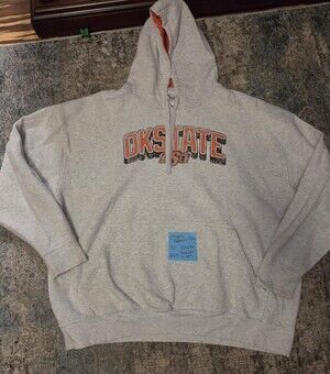 Vintage Knights Apparel Oklahoma State Cowboys Graphic Hoodie - Size 2XL